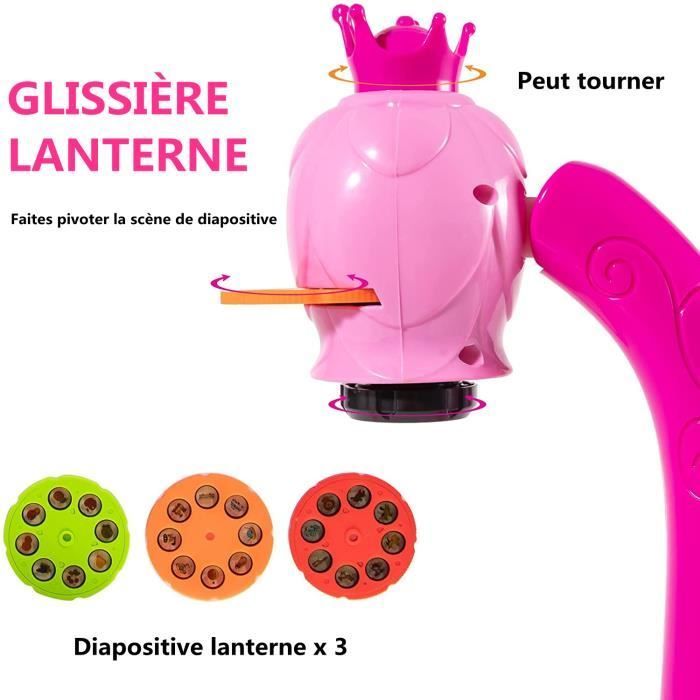 Set de pintura infantil - PIMPIMSKY - Proyector LED - 12 rotuladores de pintura - Libro ilustrado - Rosa