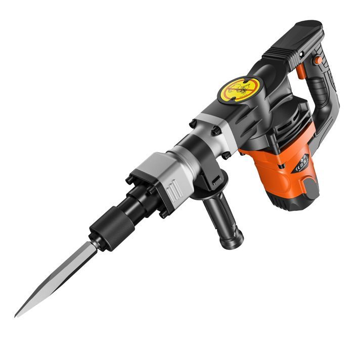 Martello demolitore - Duoku - 1400W - Demolitore per calcestruzzo - Martello elettrico - 2 scalpelli - Utensile elettrico