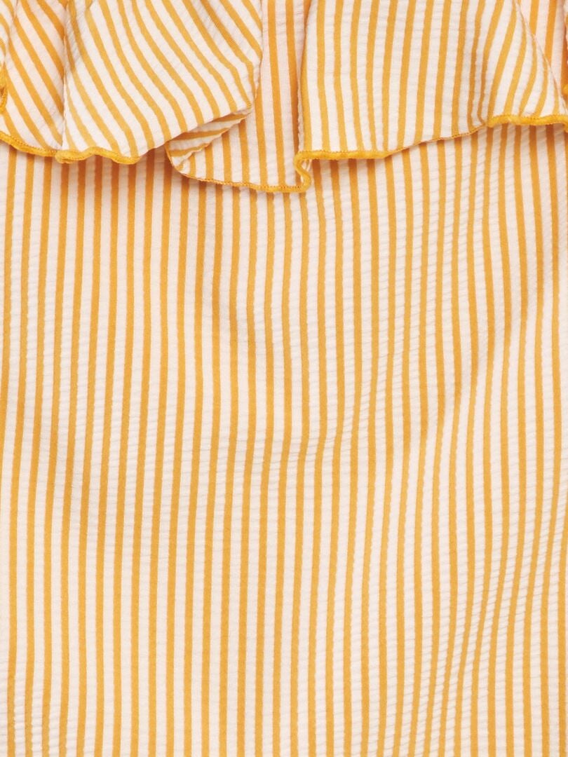 Maiô listrado de uma peça - AMARELO