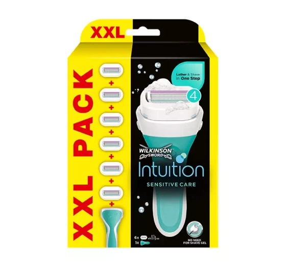 Wilkinson Sword Intuition Sensitive Care XXL maszynka do golenia dla kobiet rączka   6 wkładów