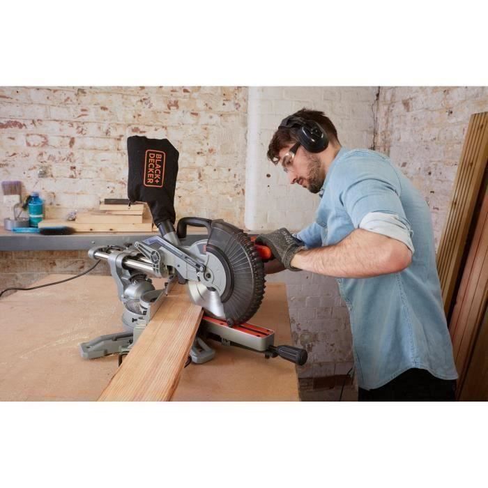 Sierra ingletadora - BLACK&DECKER - BES700-QS - 1600W - 70mm de profundidad de corte