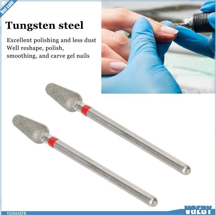 Ashata Foret à ongles en acier au tungstène Les Forets pour Nail Art en Acier au Tungstène éliminent en Douceur hygiene manucure