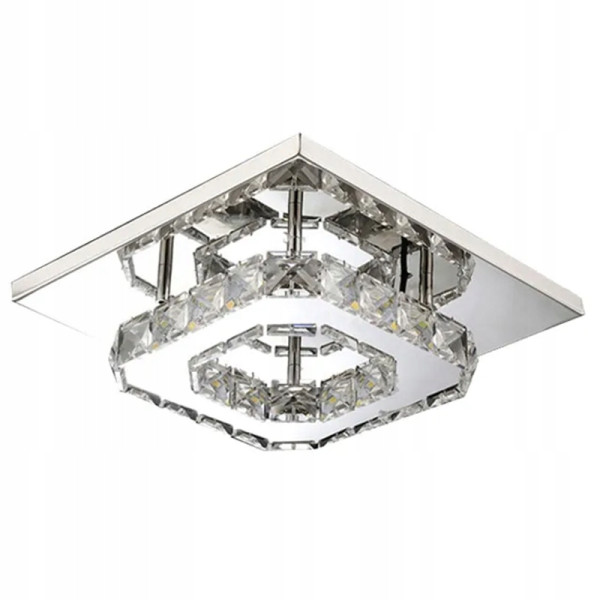 Lampa Sufitowa Kryształowa Plafon Glamour 8W