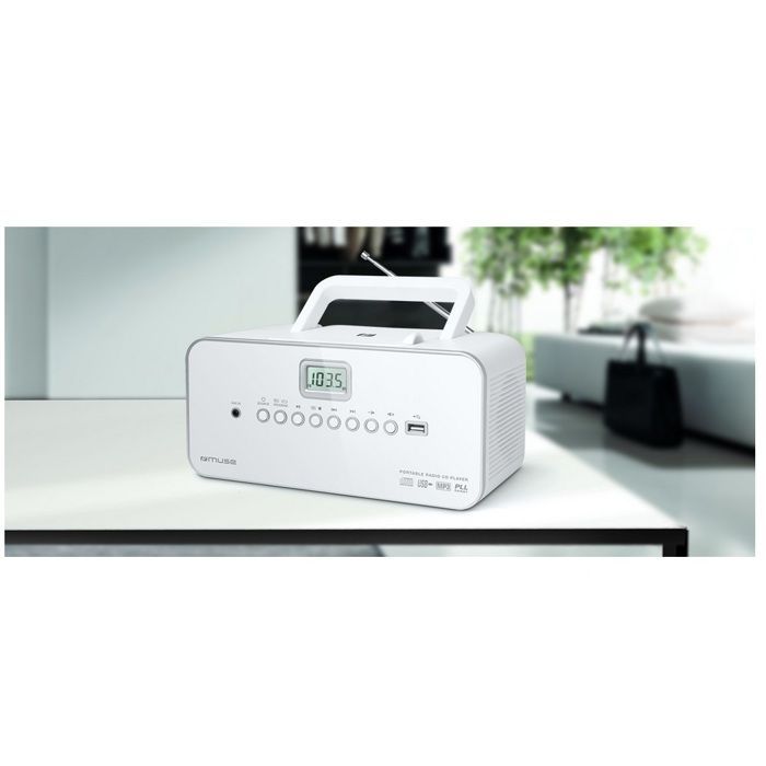 Rádio portátil Muse M-28 RDW - Leitor de CD/MP3 - USB - Estéreo