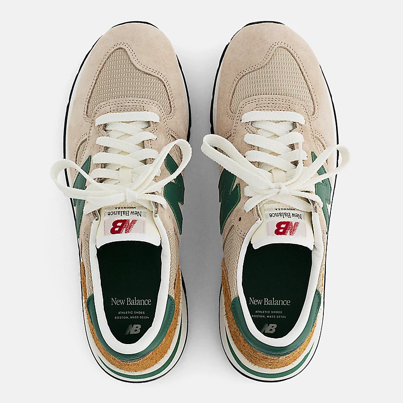 Heren MADE IN USA 990 - Bruin met groen