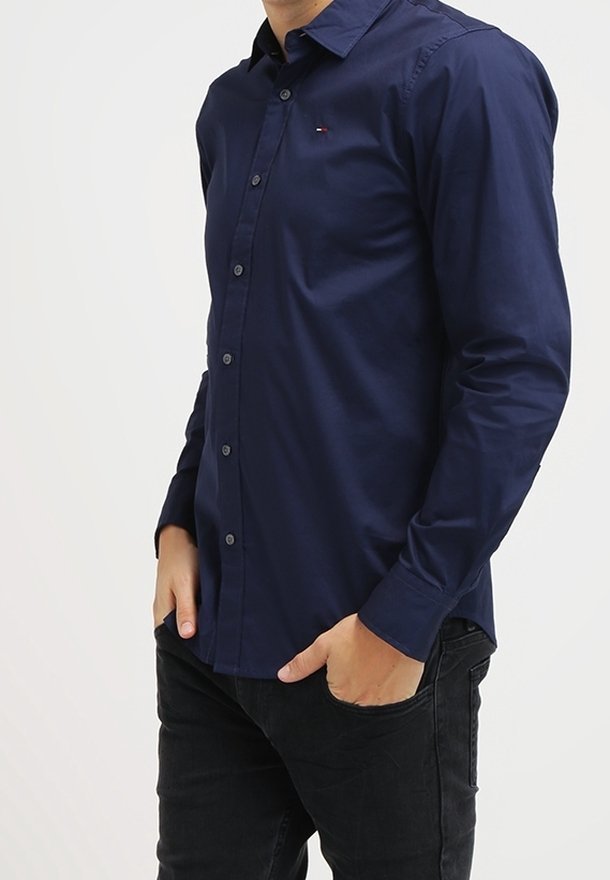 Džínová košile Hilfiger - tmavě modrá