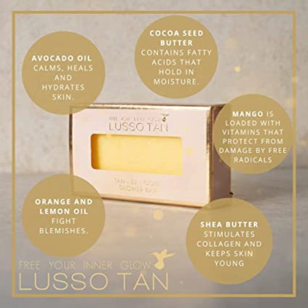 Lusso Tan Bräunungsentfernungsseife für die Dusche – Original Frische Zitrone