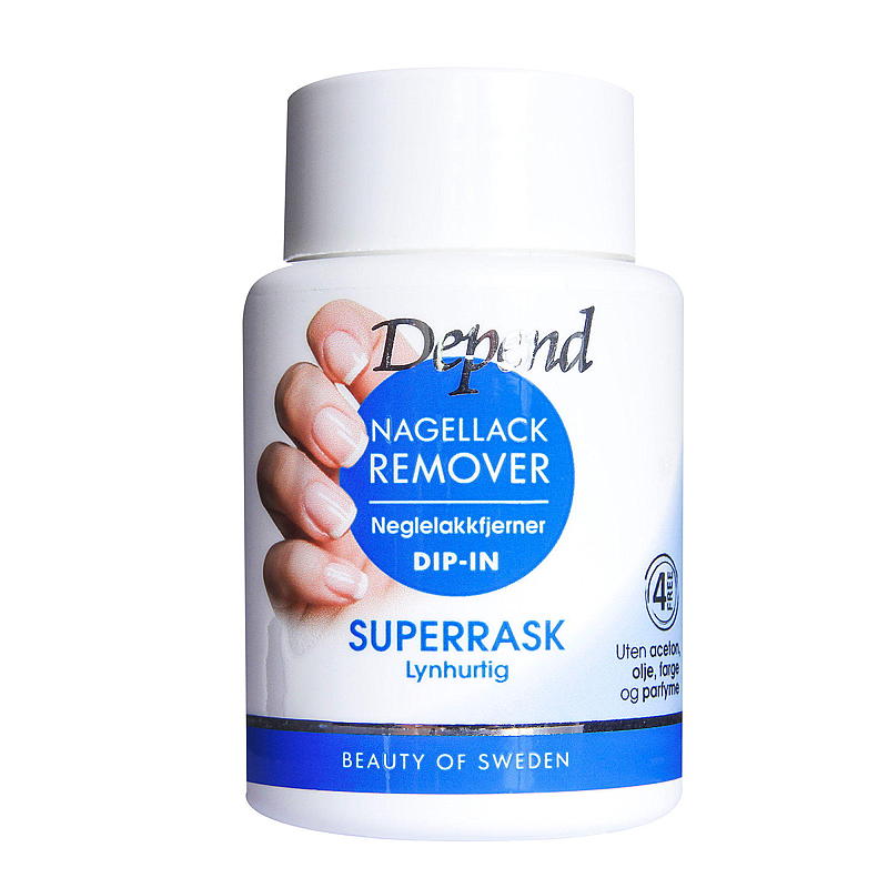 Depend Neglelakfjerner dip 75 ml blå Depend