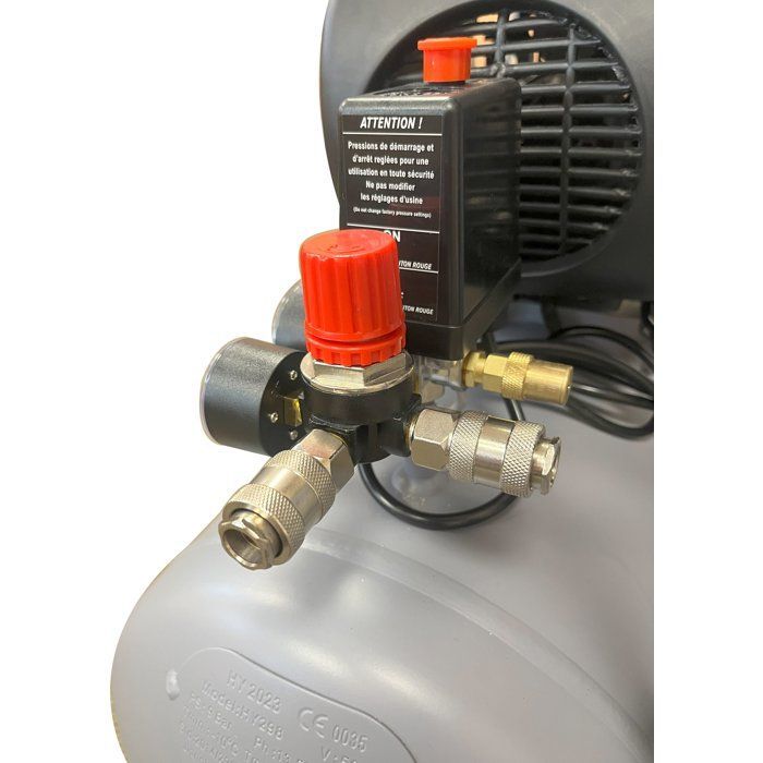 Compressor de ar - PRODAIR - Prodair50 - 50L - 2HP - 8 bar - Saída dupla + regulador + kit de inflação