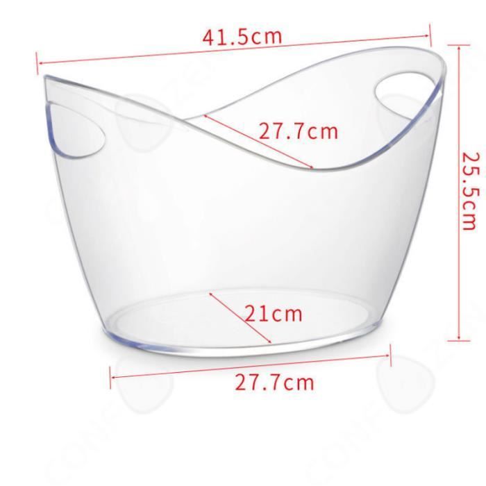 Cubitera para champán CONFO®, accesorio para vino, plástico transparente, asas, hielo, 3 botellas, mesa de comedor, cocina, comedor.