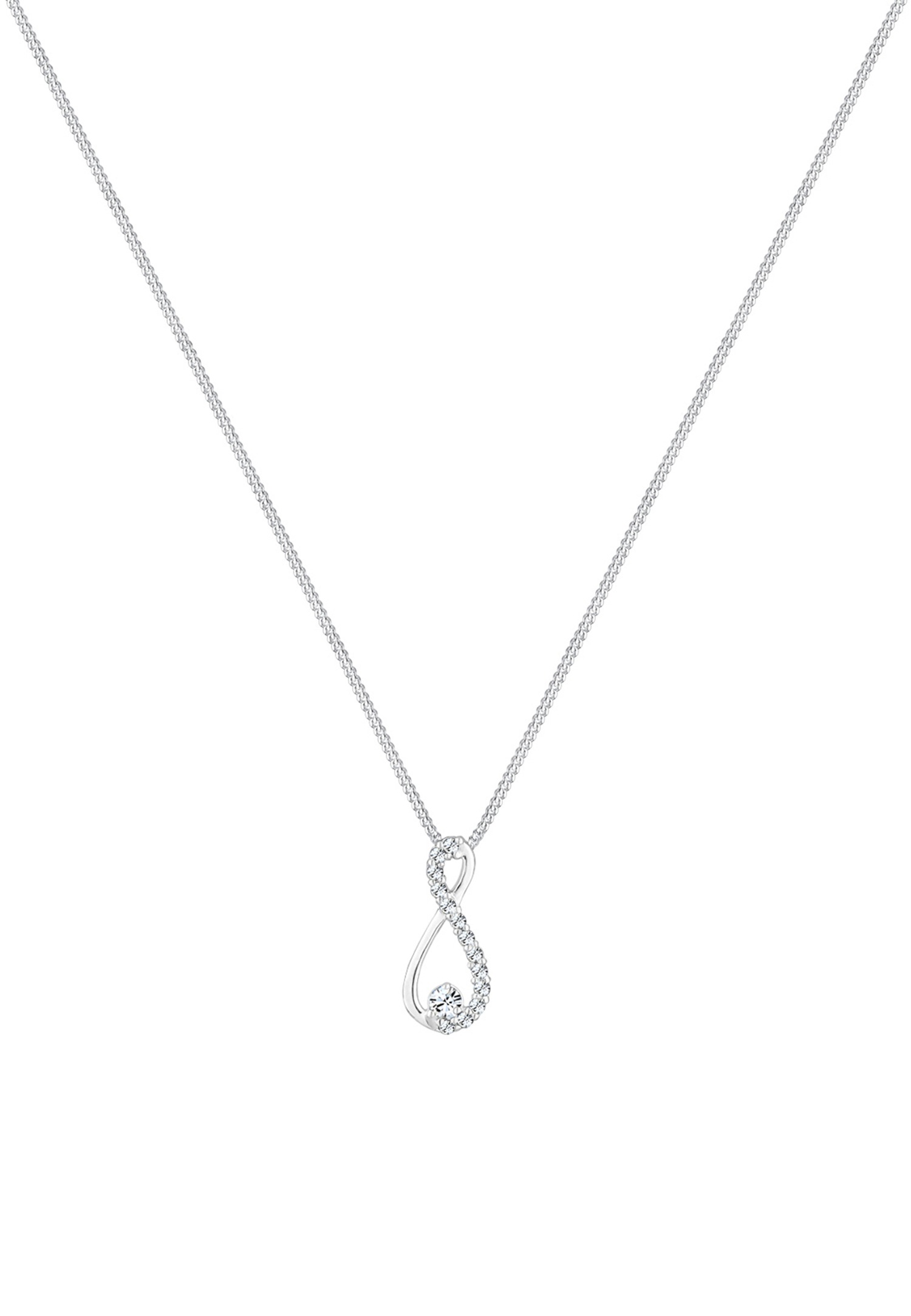 Elli Femmes pendentif Infinity noble avec cristaux en argent sterling 925