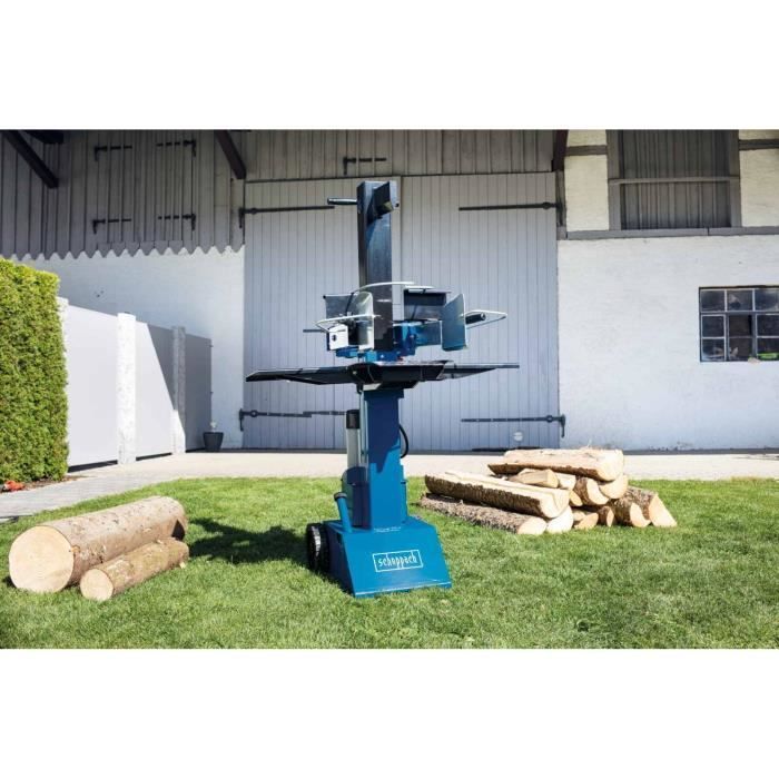 SCHEPPACH 8-Tonnen-Holzspalter – 3000 W – HL810 – Holzspalter – Horizontal – Blau – 55 cm