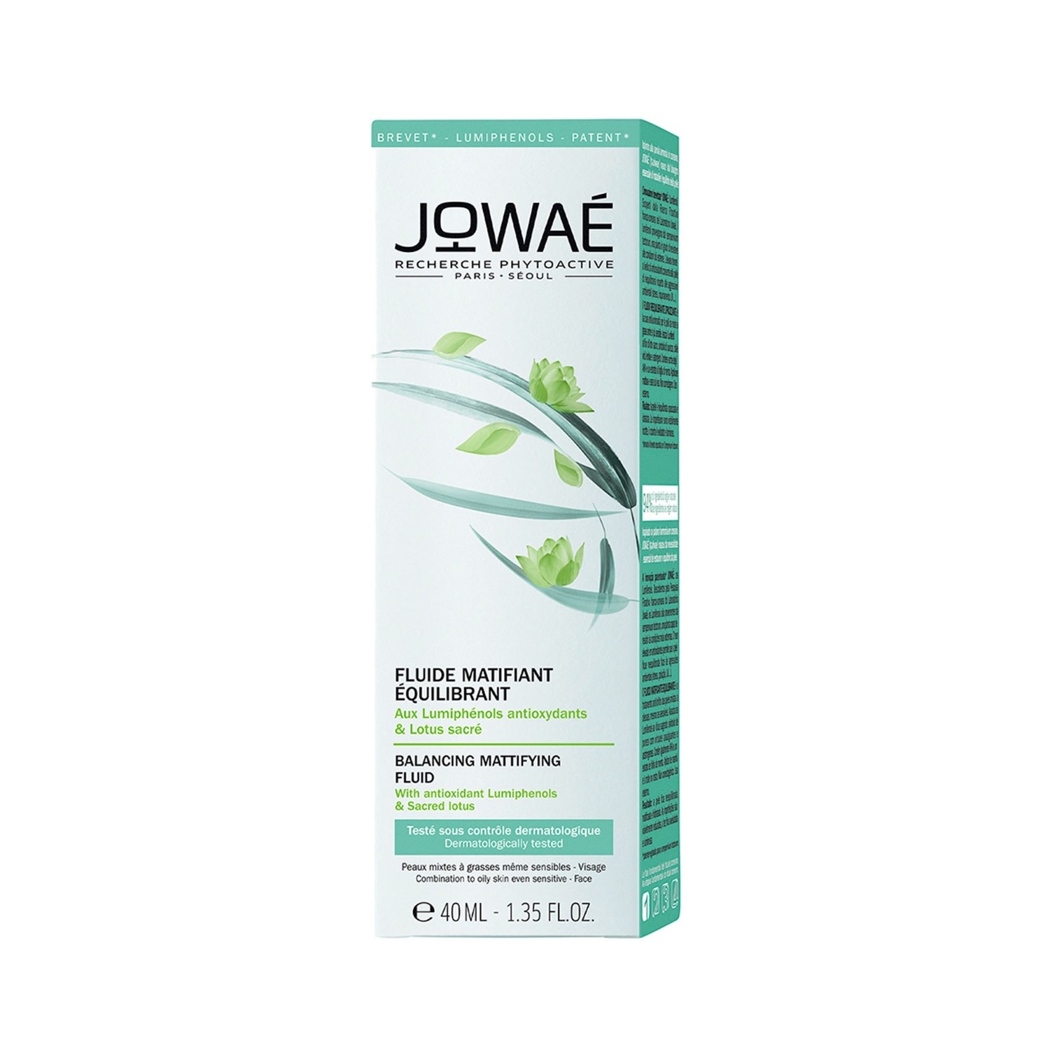 Jowaè Fluide Matifiant Equilibrant au Lotus Sacré