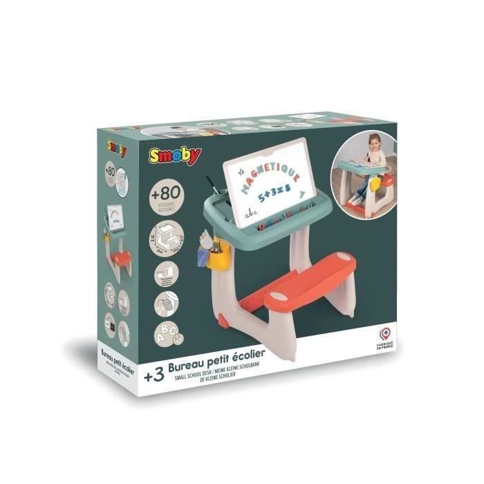 Bureau Petit Ecolier - Smoby - 80 Accessoires Inclus - Vert - 63 X 69 X 58 - Dès 3 ans