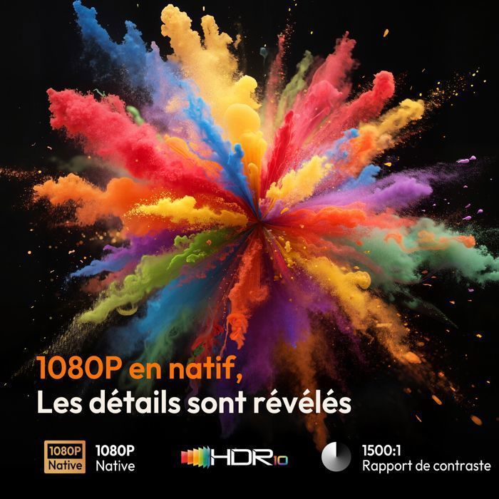 【Certificato Netflix/Autofocus】Mini proiettore portatile, supporto Full HD 1080P e 4K, proiettore intelligente da 25000 lumen, WiFi e Bluetooth 5.4
