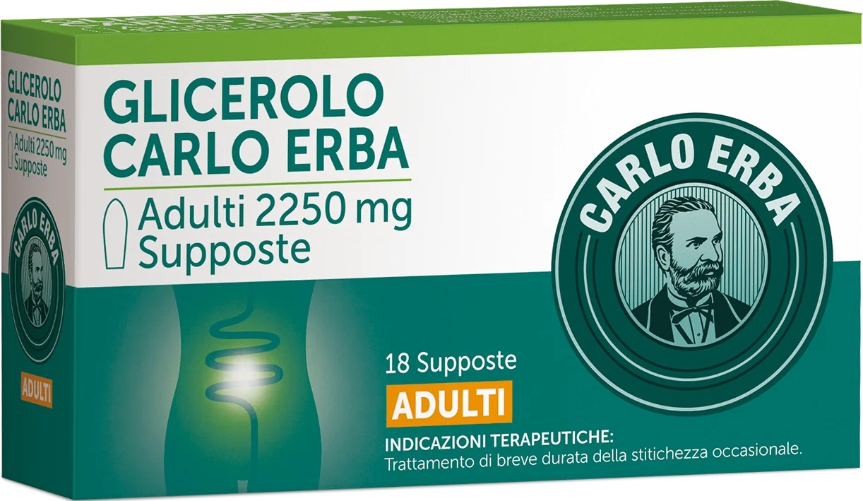 CARLO ERBA Carlo Erba Glycérol Adultes 18 suppositoires Constipation occasionnelle