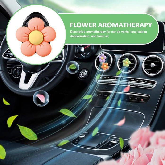 10 margueritformede luftfriskere til bilen - Biltilbehør - Bildekorationstilbehør til kvinder