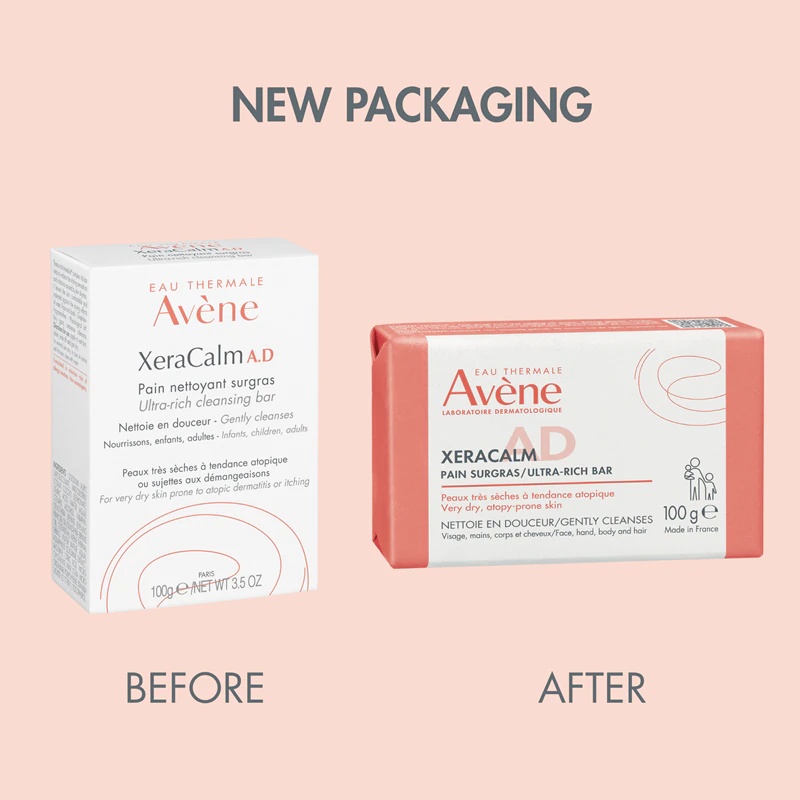 Avène XeraCalm AD Ultra-Rich Bar īpaši barojošs attīrošs ziepju gabaliņš sausai un atopiskai ādai