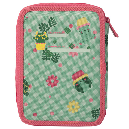 Estuche Escolar Dos Compartimentos  Lovely Cactus