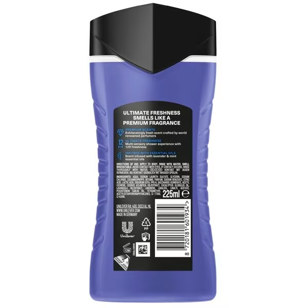 Axe Fine Fragrance dušas želeja ar zilu lavandu, 225 ml