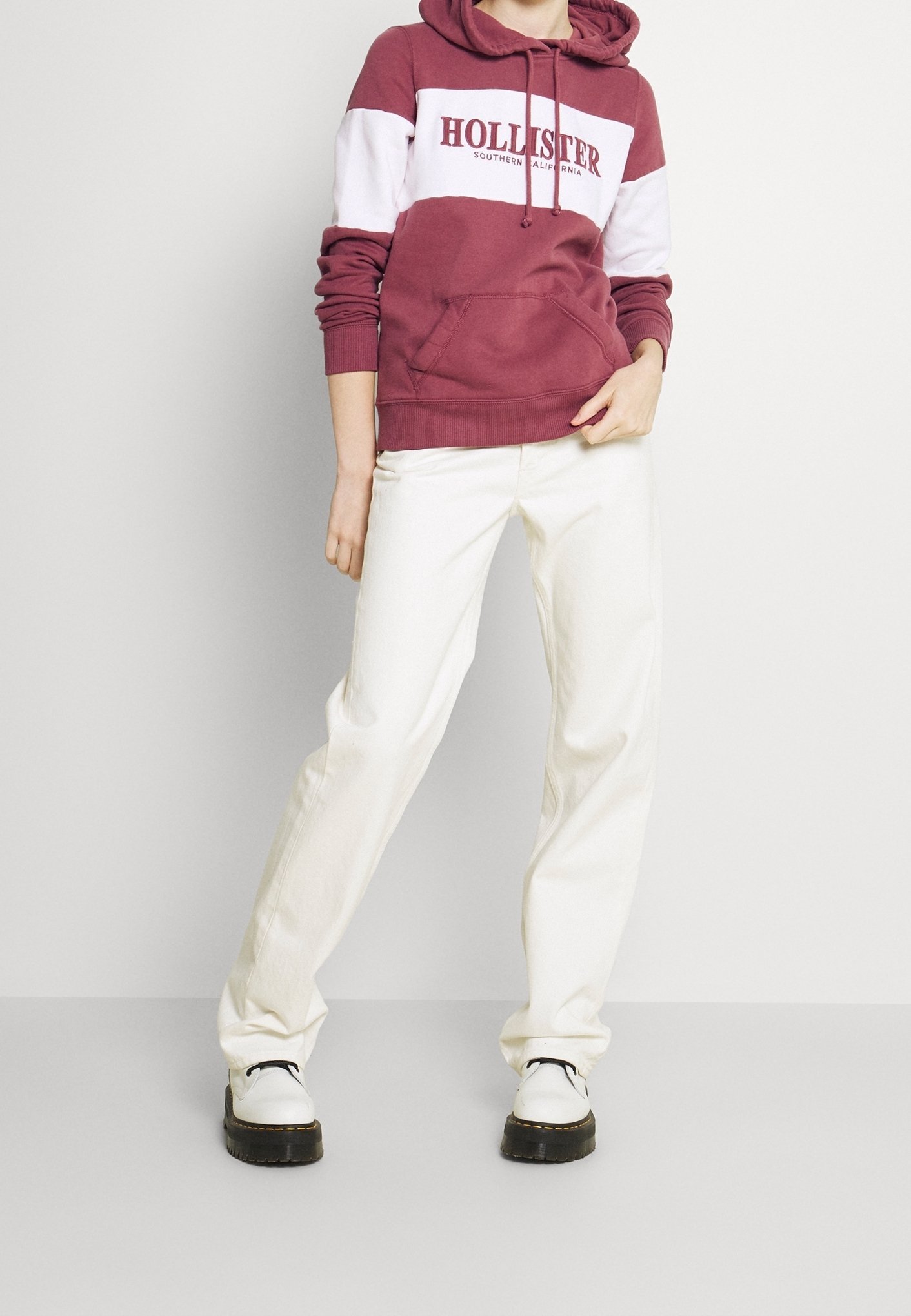 Sweat à capuche Hollister Co. - rose clair