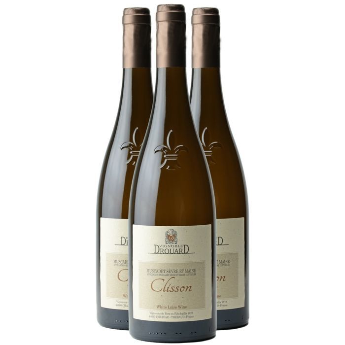 Vignoble Drouard Muscadet Sèvre et Maine Clisson 2022 - Vin Blanc du Val de Loire (3x75cl)