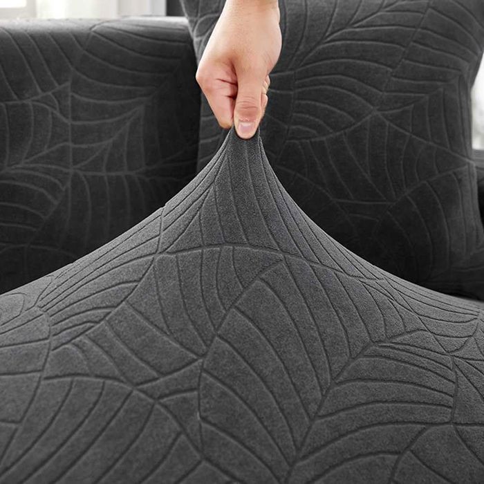 Funda para sofá esquinero - XVX - Universal - Impermeable - Elástica - Gris oscuro - Dos plazas