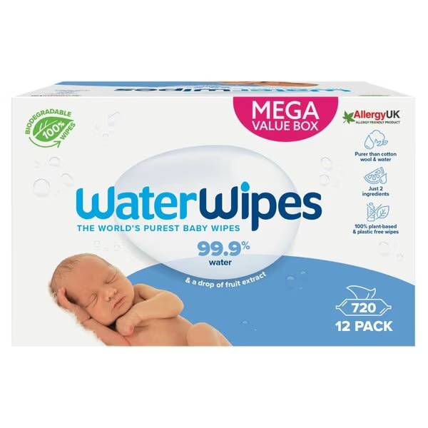 WaterWipes vlažne maramice za bebe<br>12 x 60 kom