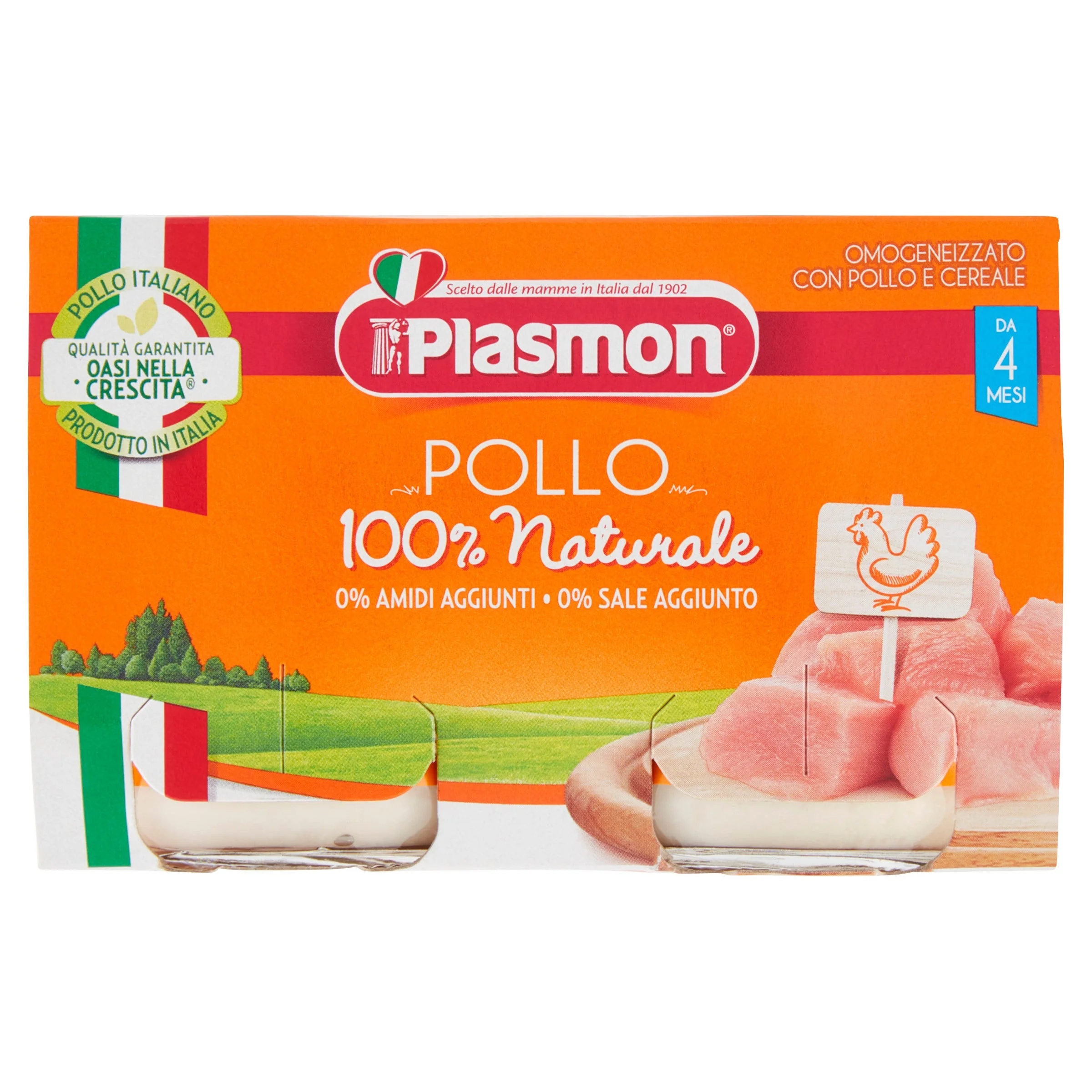 PLASMON Pollo homogeneizado Plasmon 2 unidades x 120 g comida para bebés