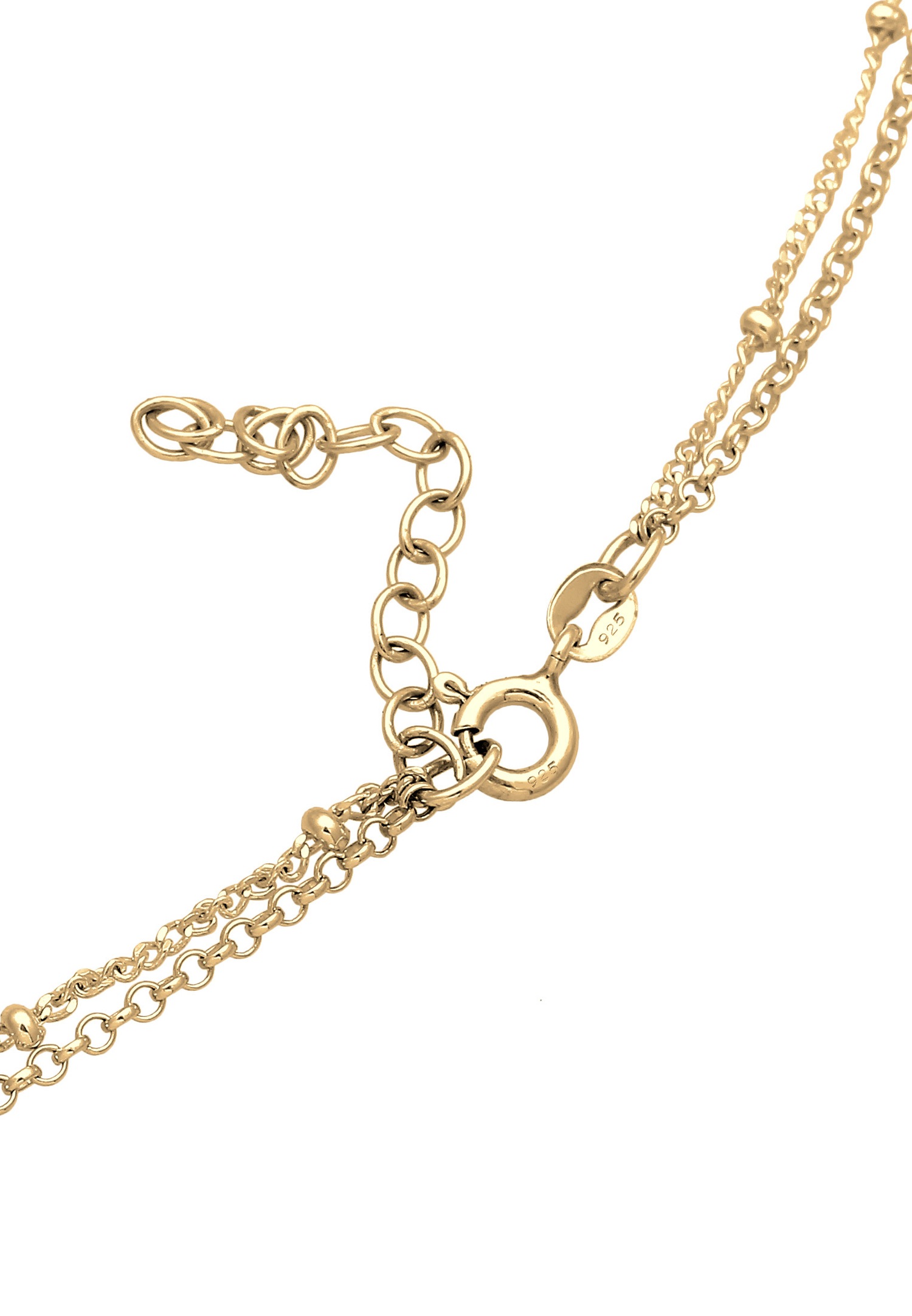 Elli Femme Choker Boule Couches Look Plaquette en Argent Sterling 925
