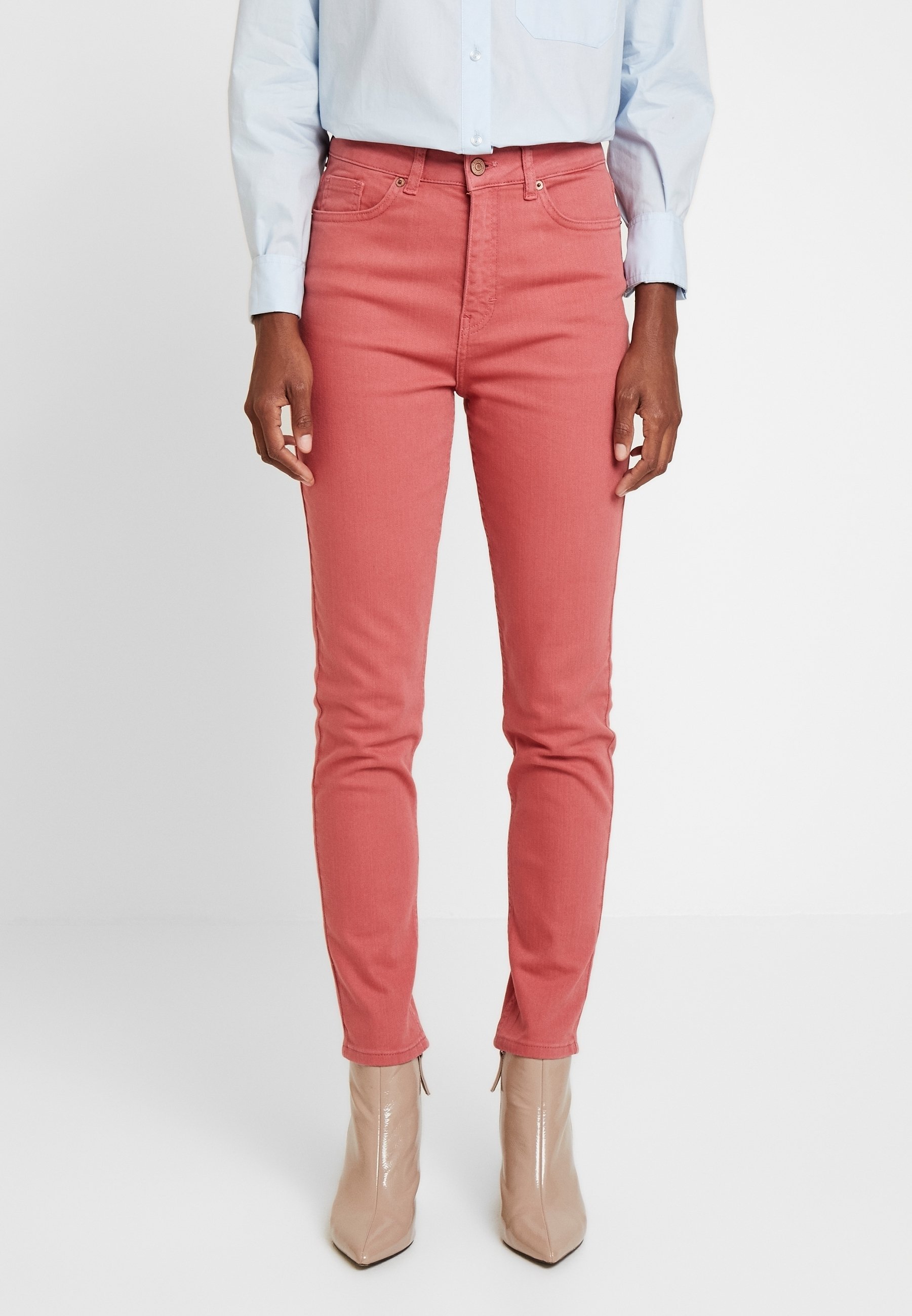 Część druga Jeansy slim fit - jasnoróżowe