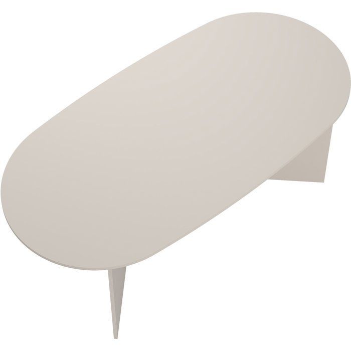Familie eettafel – Ovaal – Kasjmierbeige afwerking – Geschikt voor 6 personen – 200 x 100 x 76 cm