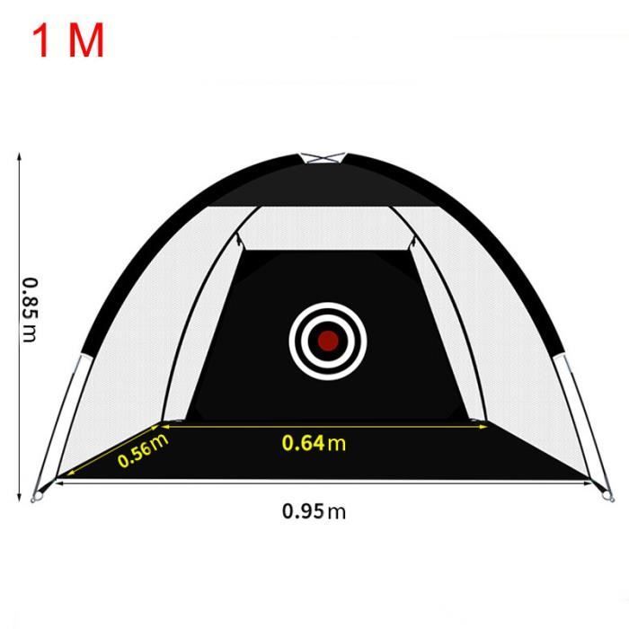 Accesorio de golf, red de práctica de golf de 1M-2M, tienda de campaña, jaula de golpeo, equipo de entrenamiento, para - 1M Negro[E]