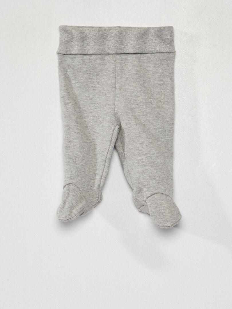 3-delige set bestaande uit bodysuit + legging + hoed - GRIJS