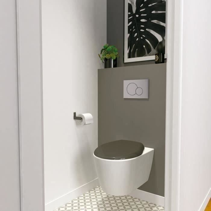 Asiento de inodoro Marina Grey - Polipropileno - Gelco - Desmontable - Fijación universal