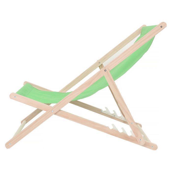 Set di 2 lettini prendisole in legno 