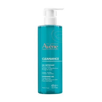„Avène Cleanance“ valomasis gelis riebiai ir į spuogus linkusiai odai, 400 ml