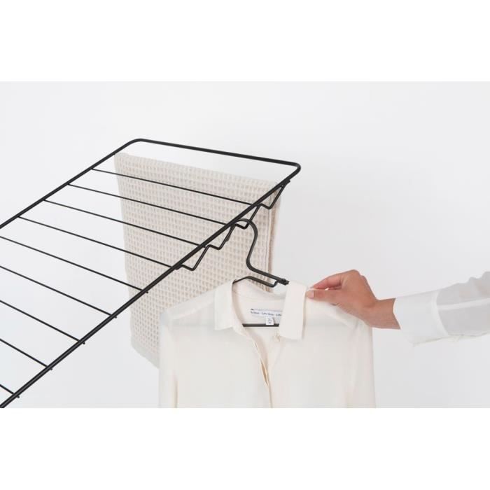 BRABANTIA - HangOn - Tendedero - 25 m - Con barra para colgar ropa - Negro mate