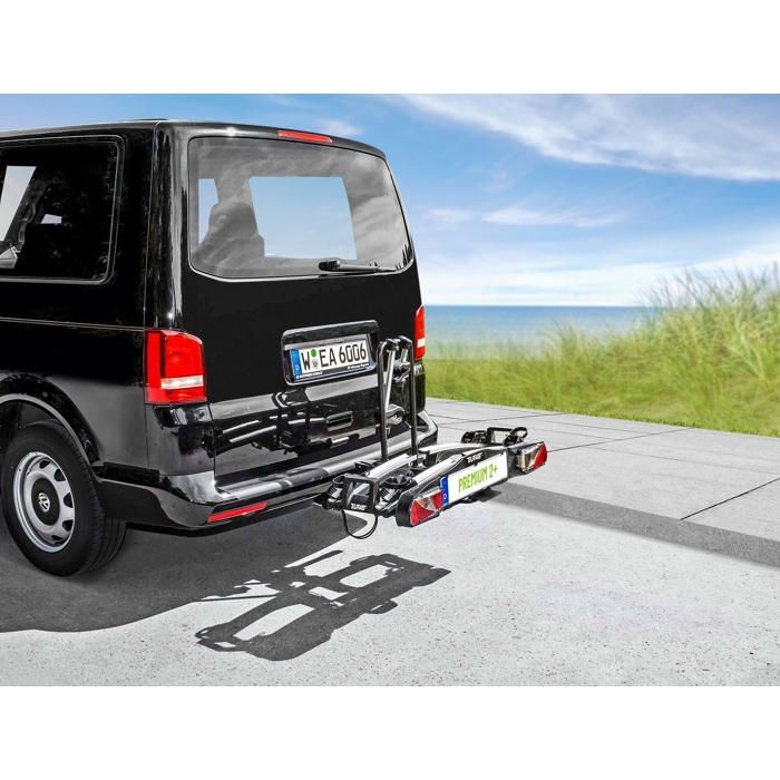 Suporte para 2 bicicletas Eufab Premium II Plus - Modelo especial para hatchbacks grandes