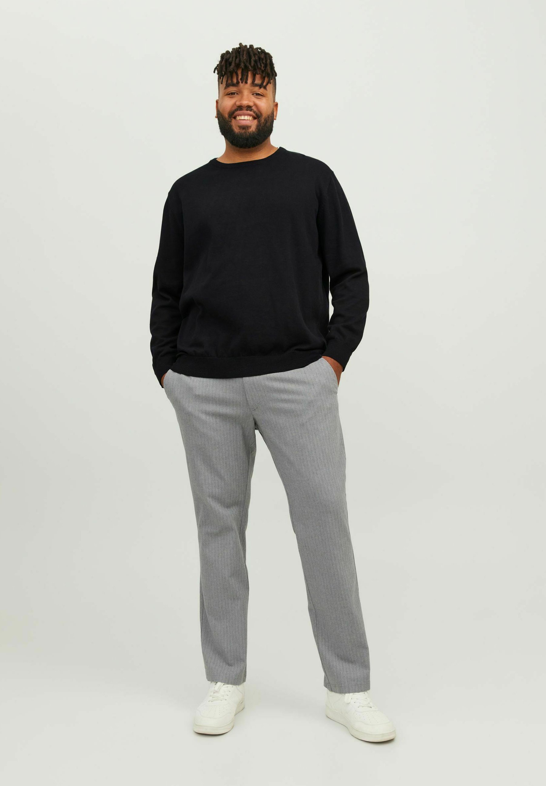Pull Jack & Jones JJEBASIC à col rond - noir