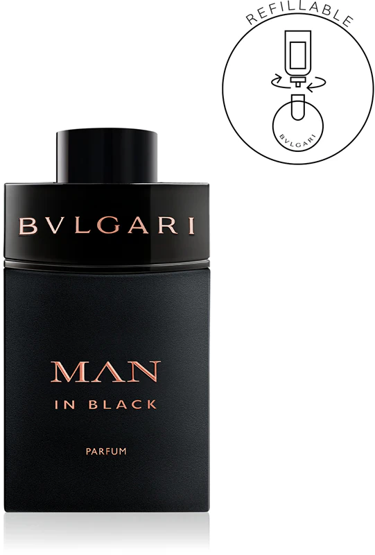 BVLGARI Bvlgari Man In Black Parfum, perfume recarregável para homens.