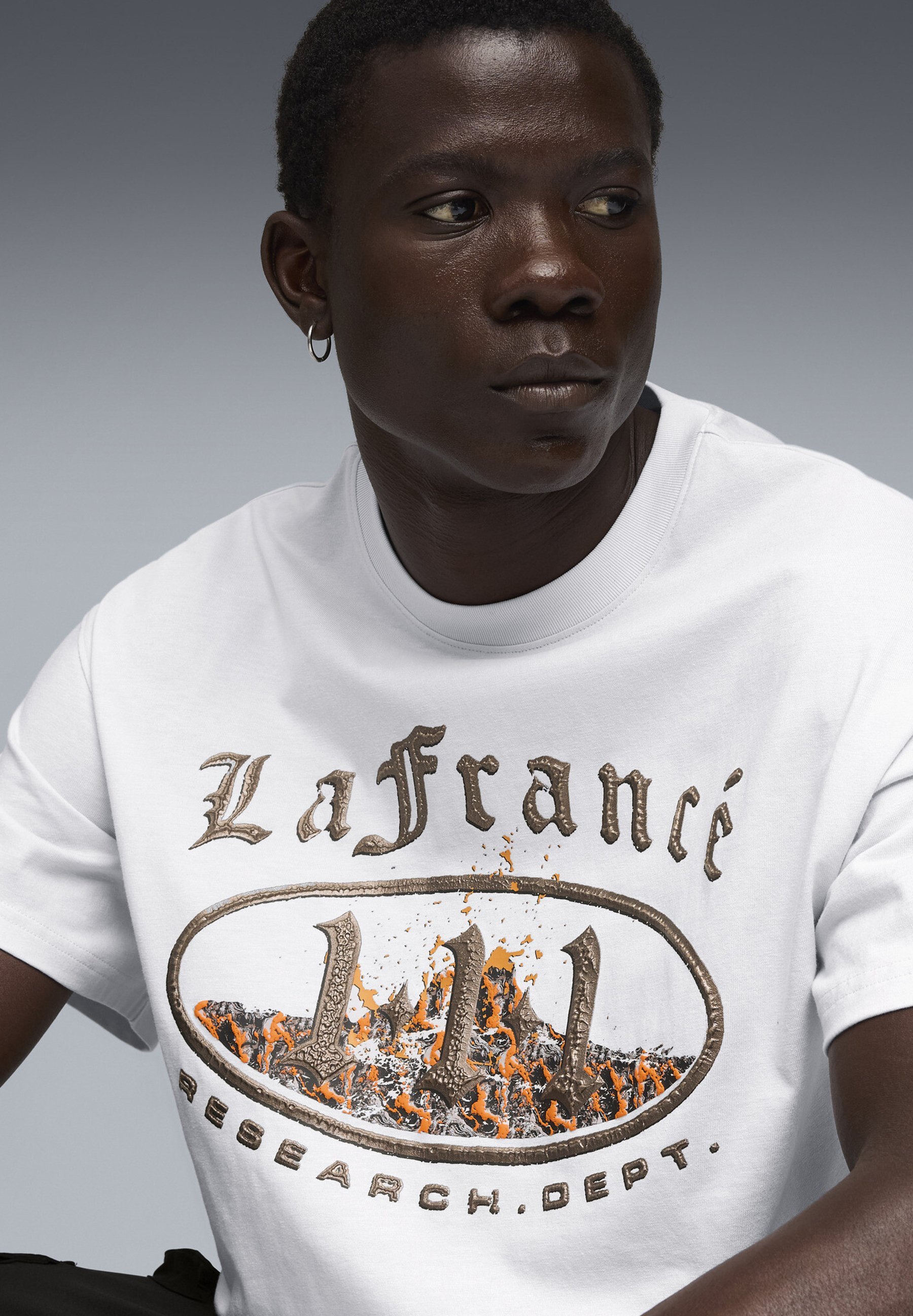 Puma LAFRANCÉ HEEM - T-shirt met print - zilvermist