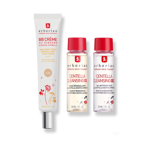 Trio BB Crème Clair & Double Nettoyage Coréen
