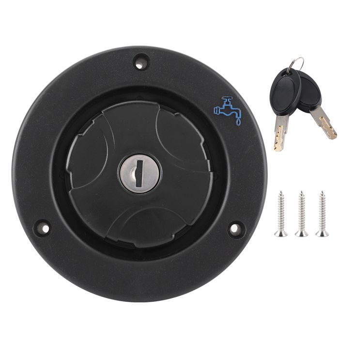 Tapón de llenado de agua con cerradura y hermético, con 2 llaves, para autocaravanas, caravanas y furgonetas camper.