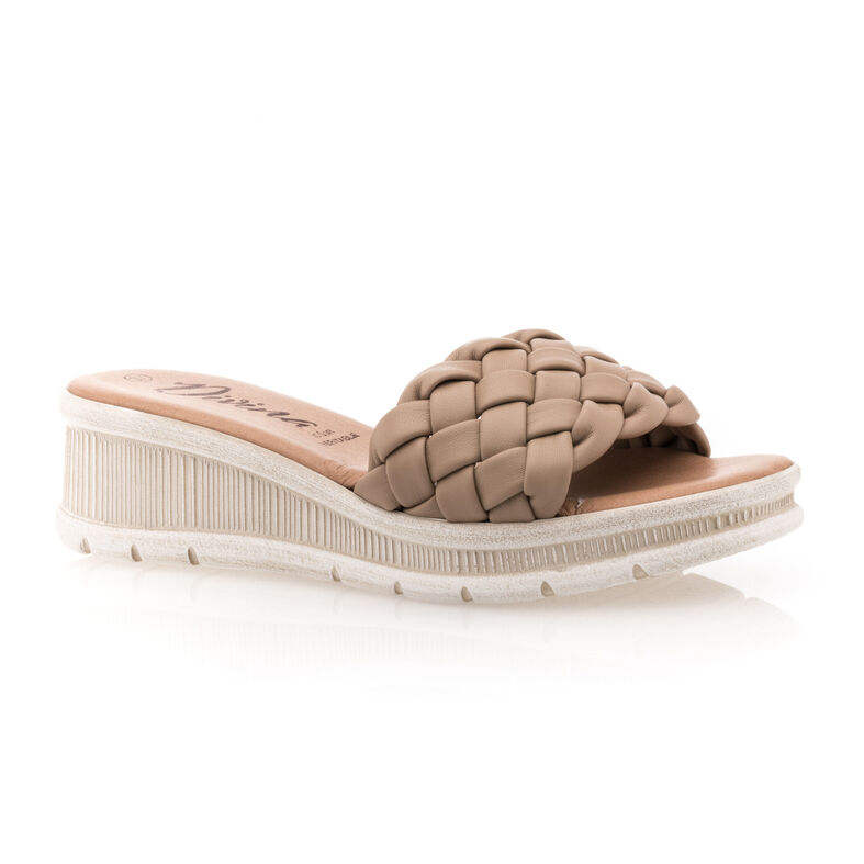 Zuecos/mules beige para mujer