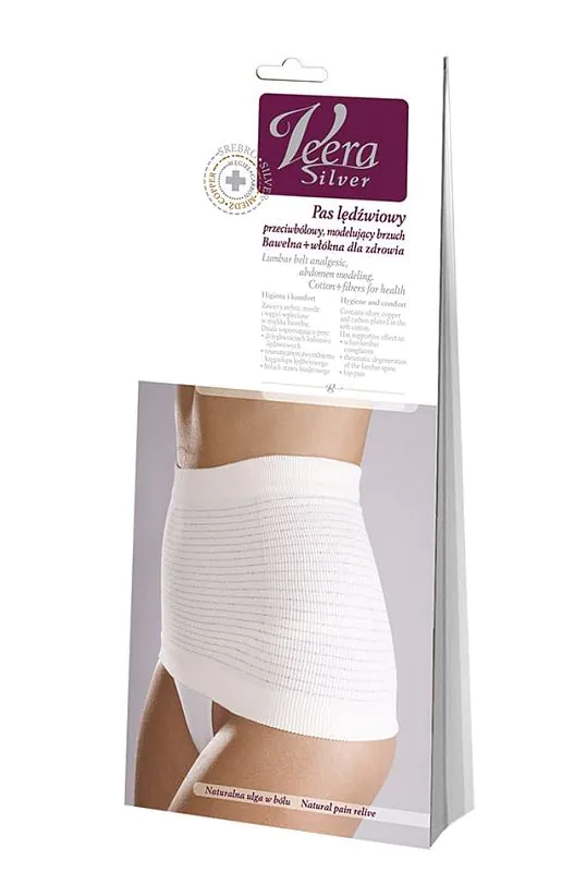Veera Silver Pas lędźwiowy 28 cm, Rozmiar L