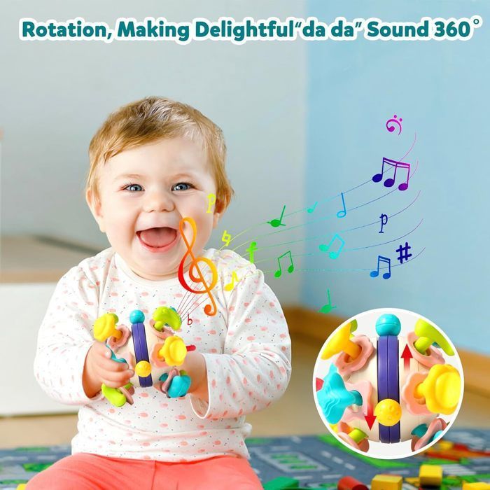 Sonajero para la dentición del bebé, juguetes para bebés de 1 año, juegos Montessori, desarrollo del bebé de 0 a 12 meses, regalo para niñas y niños.