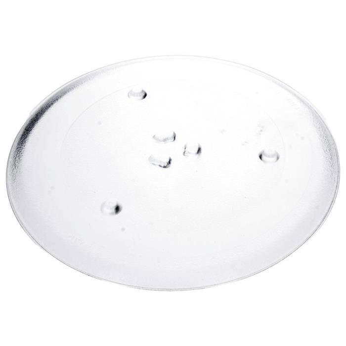 Bandeja universal de vidrio para microondas de 270 mm - Blanca/Transparente