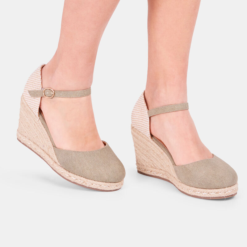 BATA espadrilles met sleehak van 8 cm voor dames