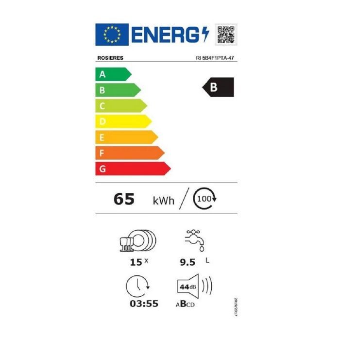 Rosieres Lave-vaisselle 60cm 15 couverts 44db tout intégrable - RI5B4F1PTA-47
